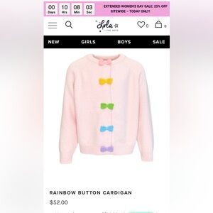 Cute Pastel Cardigan with Bow Accents